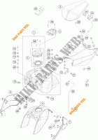 DEPÓSITO / BANCO para KTM 250 DUKE WHITE ABS 2015