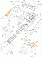 PLÁSTICOS para KTM 250 DUKE WHITE ABS 2015