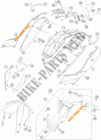 PLÁSTICOS para KTM 200 DUKE WHITE NON ABS 2016