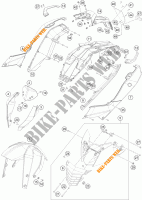 PLÁSTICOS para KTM 200 DUKE ORANGE NON ABS 2016