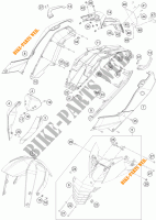 PLÁSTICOS para KTM 200 DUKE ORANGE NON ABS 2015