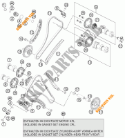 DISTRIBUIÇÃO para KTM 1190 RC8 R WHITE 2013