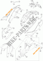 PLÁSTICOS para KTM 200 DUKE WHITE NON ABS 2014