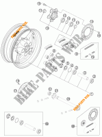 RODA TRASEIRA para KTM 1190 RC8 R WHITE 2012