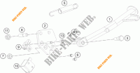 DESCANSO LATERAL / CENTRAL para KTM 125 DUKE WHITE 2018