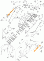 PLÁSTICOS para KTM 125 DUKE WHITE ABS 2016