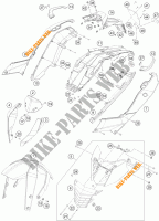 PLÁSTICOS para KTM 125 DUKE ORANGE ABS 2016