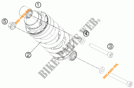 AMORTECEDOR para KTM 125 DUKE ORANGE ABS 2016