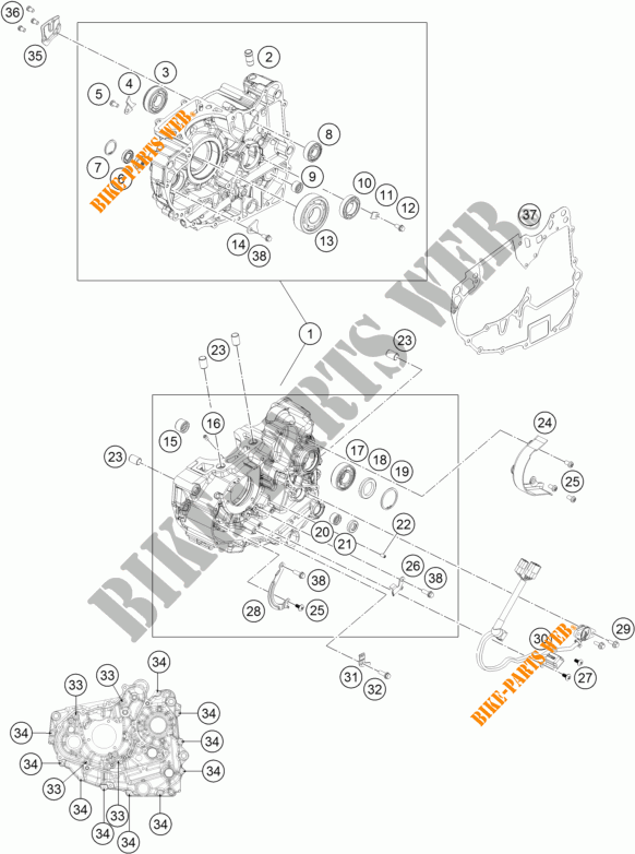 CARTERS para KTM 125 DUKE ORANGE ABS 2016