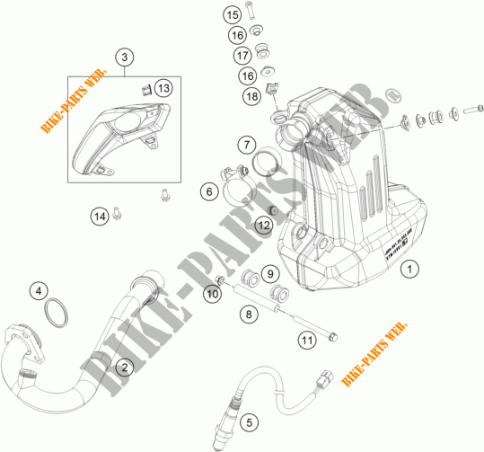 ESCAPE para KTM 125 DUKE ORANGE ABS 2016