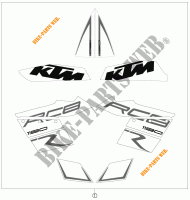 ADESIVOS para KTM 1190 RC8 R BLACK 2012