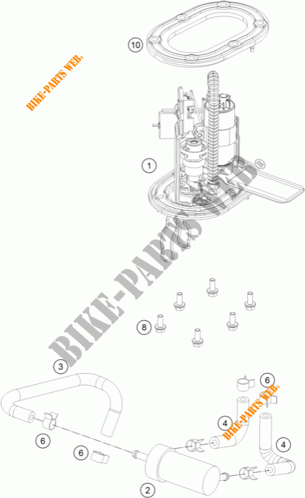 BOMBA DE GASOLINA para KTM 125 DUKE WHITE ABS 2015
