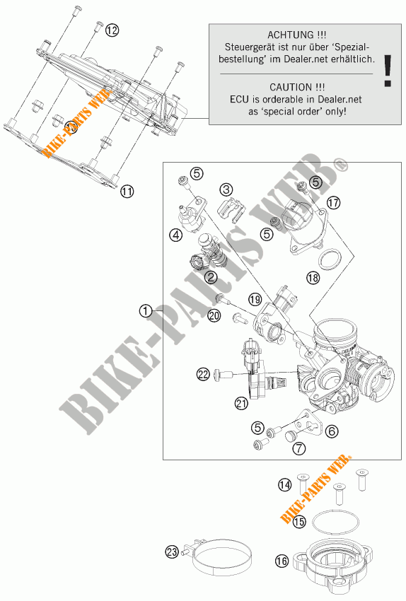 INJEÇÃO para KTM 125 DUKE WHITE ABS 2015