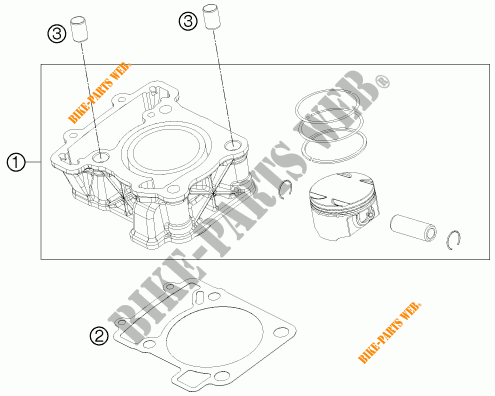 CILINDRO para KTM 125 DUKE ORANGE ABS 2015
