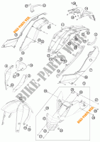 PLÁSTICOS para KTM 125 DUKE ORANGE 2011