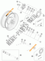 RODA TRASEIRA para KTM 1190 RC8 R WHITE 2012