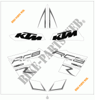 ADESIVOS para KTM 1190 RC8 R BLACK 2012