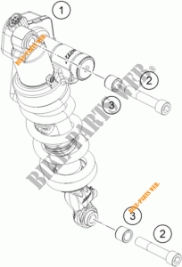 AMORTECEDOR para KTM 1290 SUPER ADVENTURE S ORANGE 2017