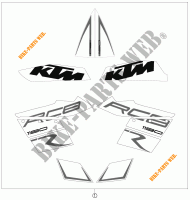 ADESIVOS para KTM 1190 RC8 R BLACK 2011