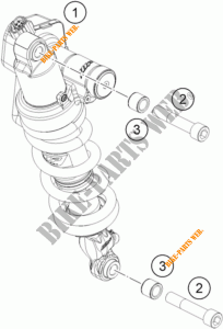 AMORTECEDOR para KTM 1290 SUPER ADVENTURE S ORANGE 2017