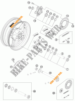 RODA TRASEIRA para KTM 1190 RC8 R WHITE 2011