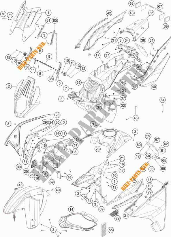 PLÁSTICOS para KTM 1290 SUPER ADVENTURE T 2017